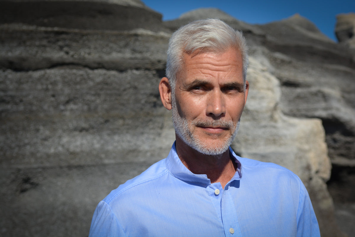 The Stand Up Collar Shirt | BLUE