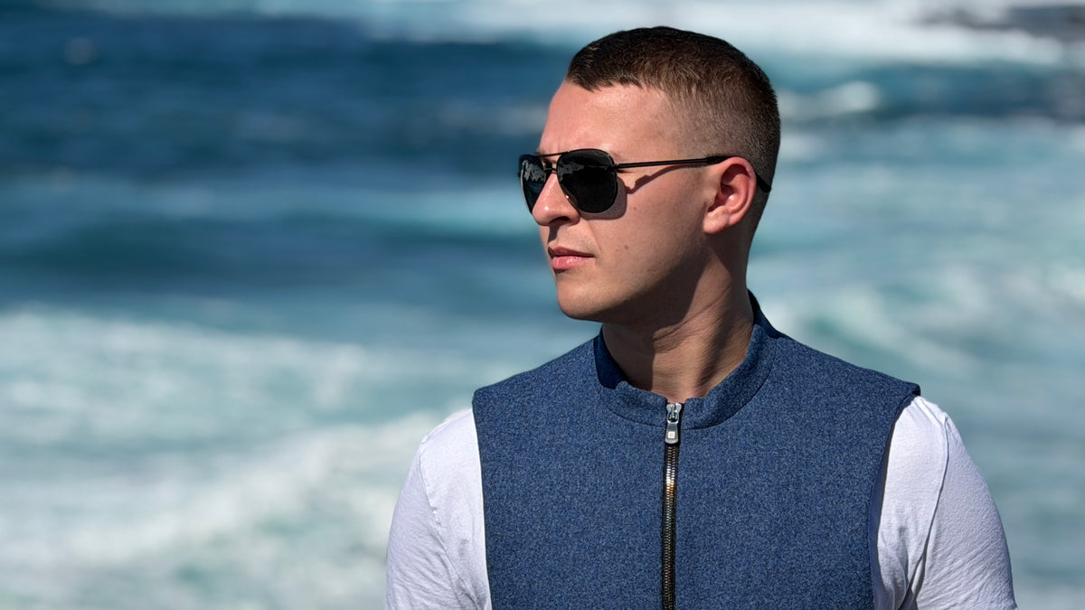 The Atelier Vest | LAGOON AZUL