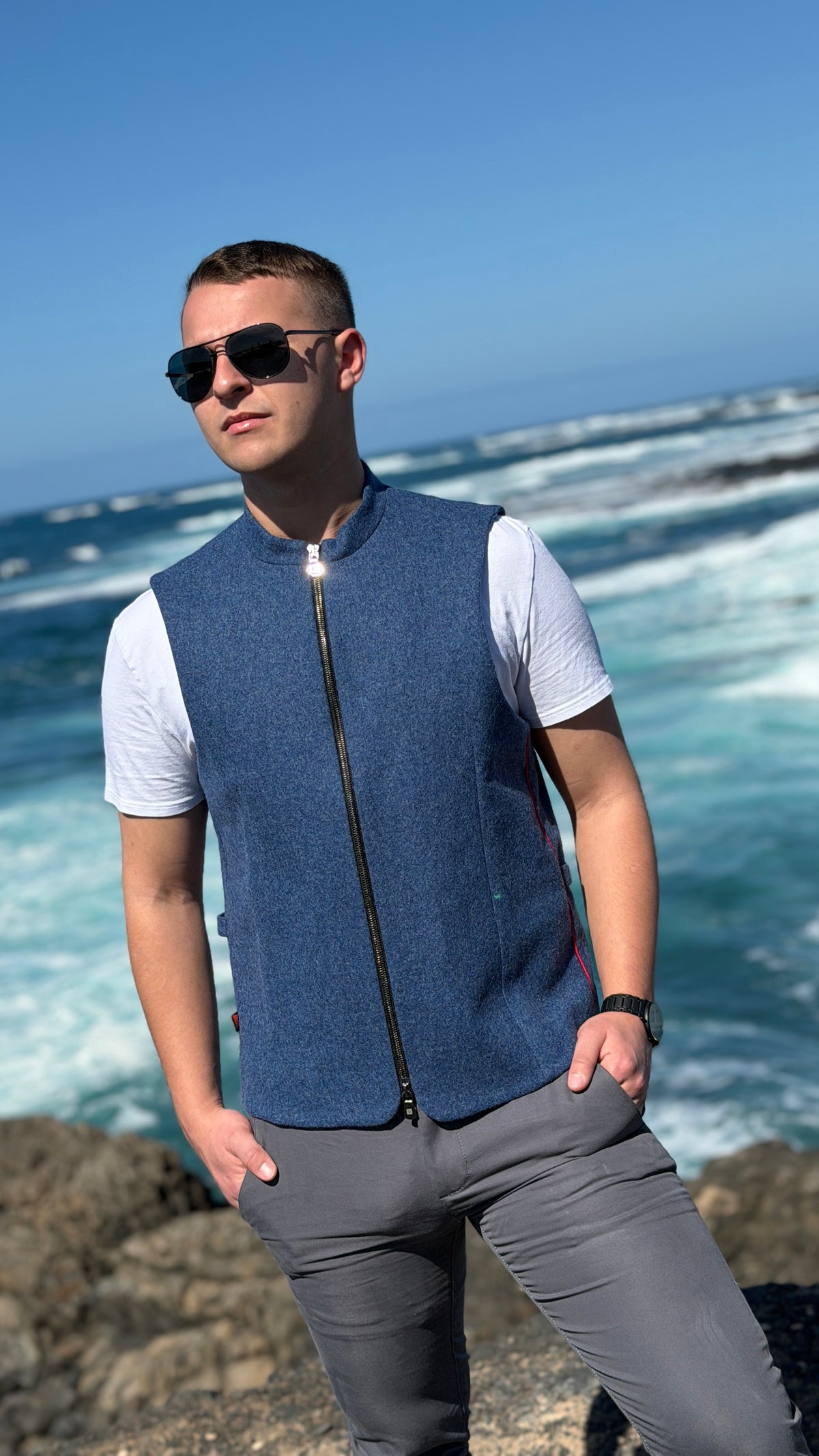 The Atelier Vest | LAGOON AZUL