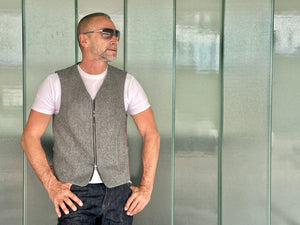 THE Architect - VEST | Grey Herringbone