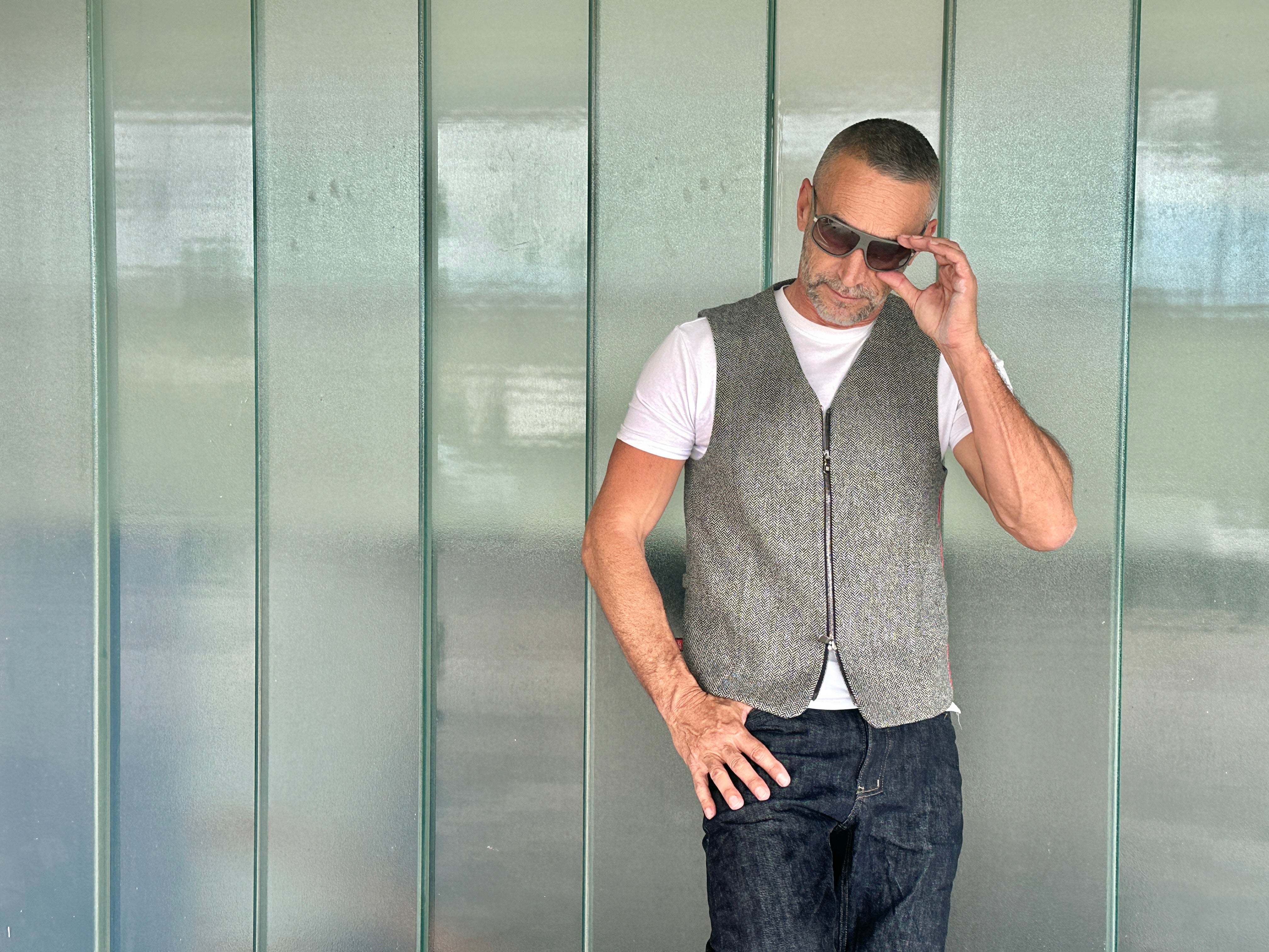 THE Architect - VEST | Grey Herringbone