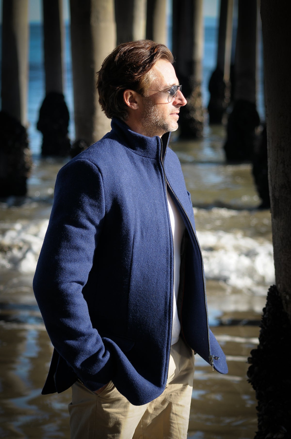 The BERLIN BLUE Wool Sacket |  LIMITED EDITION